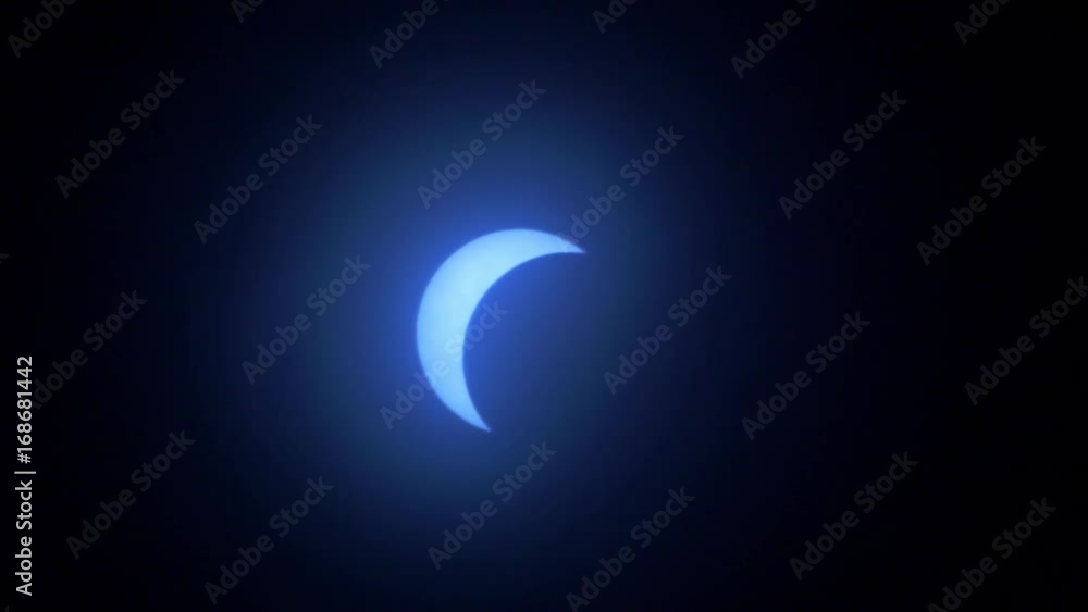 A real time view of a partial solar eclipse in 2017. A real time view of a partial solar eclipse in 2017.