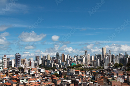Social contrast, Skyscrapers aerial view, Salvador, Brazil