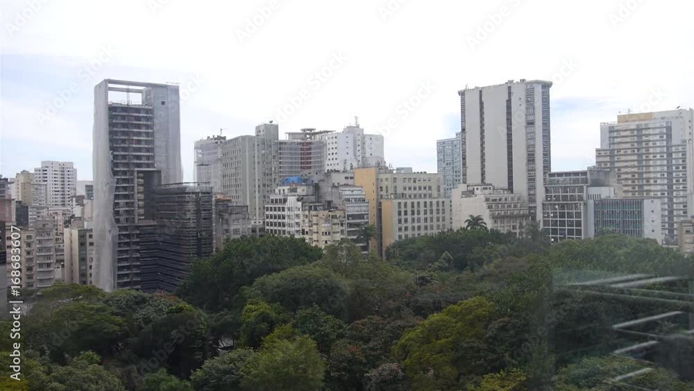 Sao Paulo City - Buildings Behind A Lush Green Park Sao Paulo City - Buildings Behind A Lush Green Park