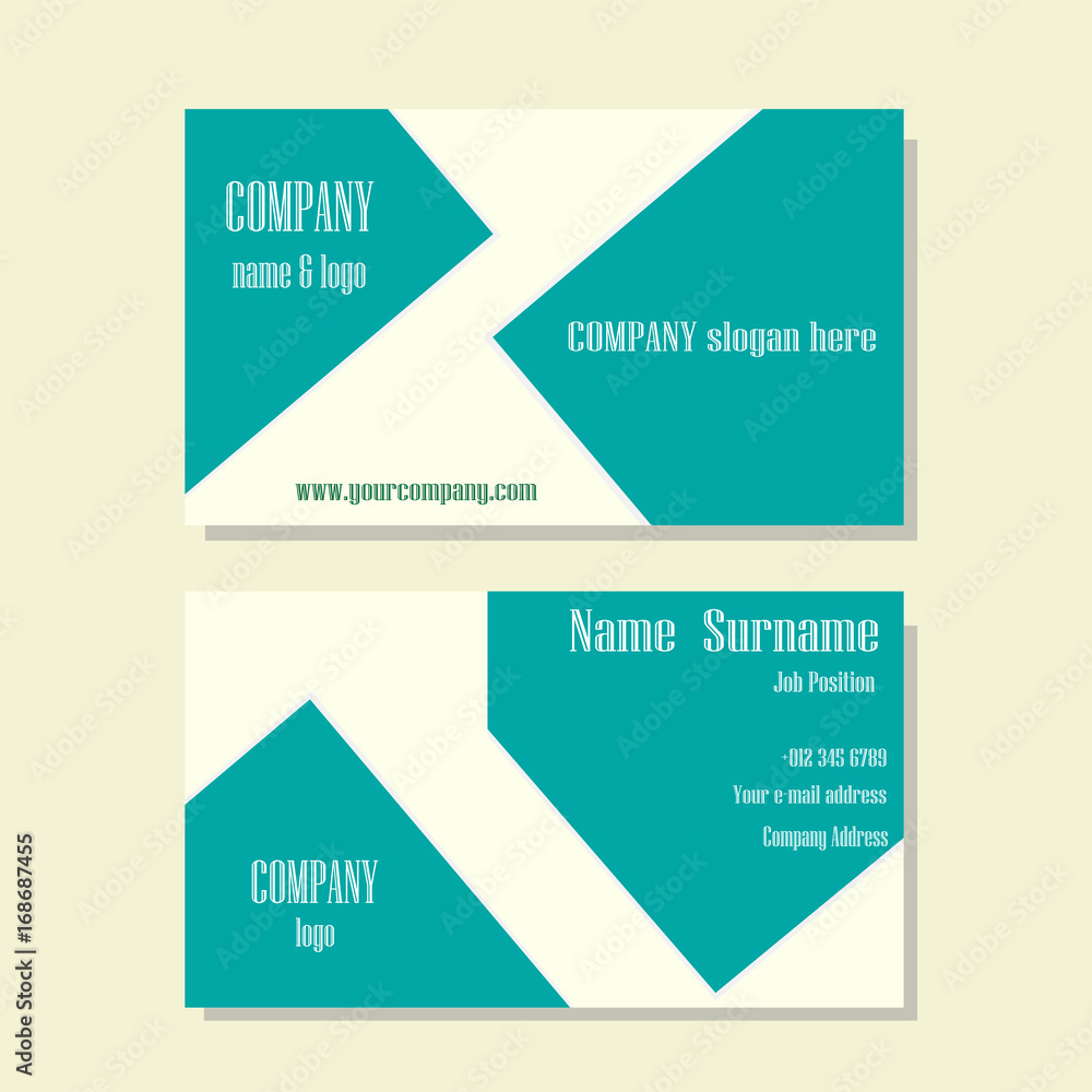 Name card template, design for business, vector