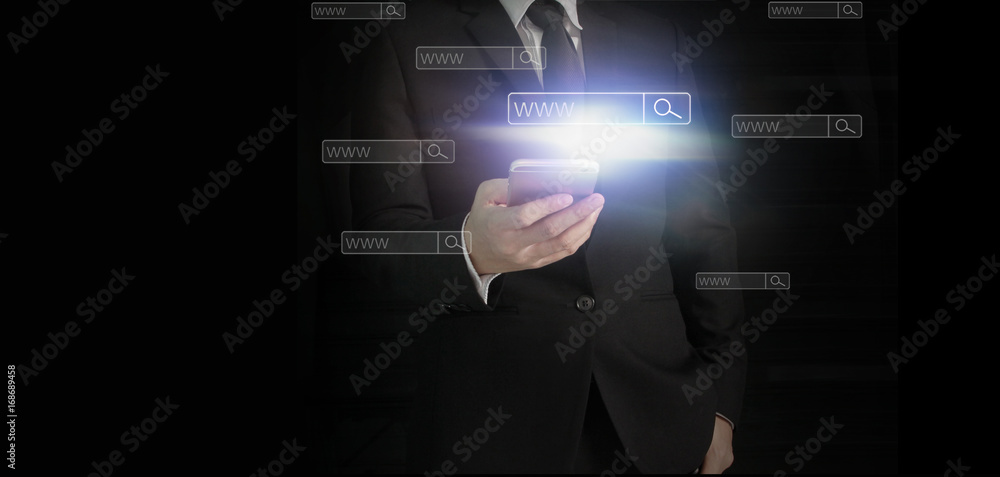Touch screen smartphone in hand Touch screen smartphone in hand