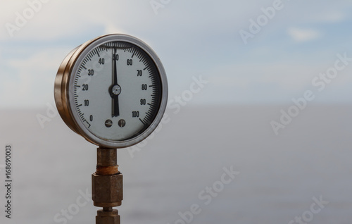 Pressure gauge for monitoring measure pressure production process, Oil and gas or petroleum,Offshore energy and petroleum industry is major of the world