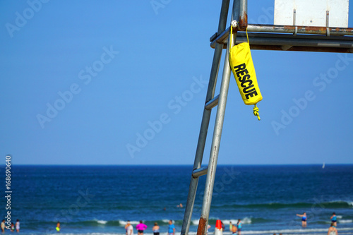 rescue sign equipment of lifeguard in beach area