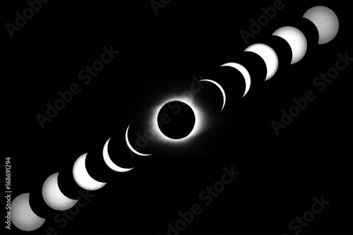 Solar Eclipse Comp B&W