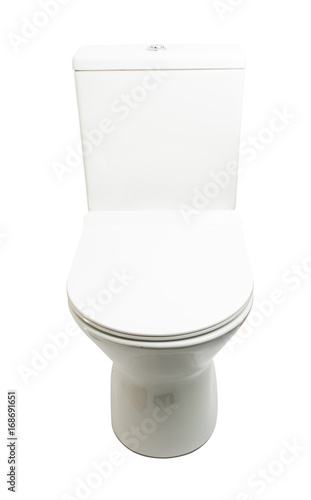 White toilet bowl isolated