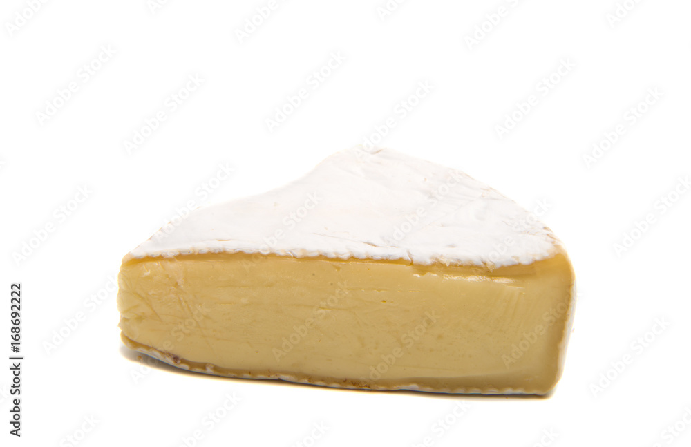 Brie cheese isolated