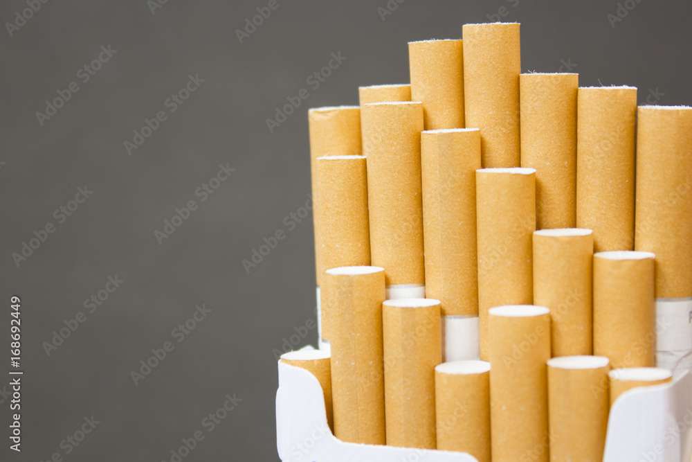 cigarettes stick out from the pack Stock Photo Adobe Stock