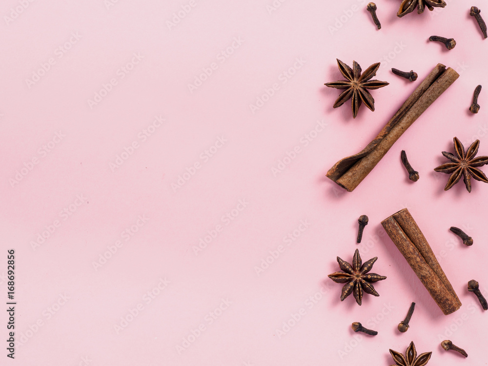 Marshmallows on pink background with copyspace Marshmallows on pink background with copyspace