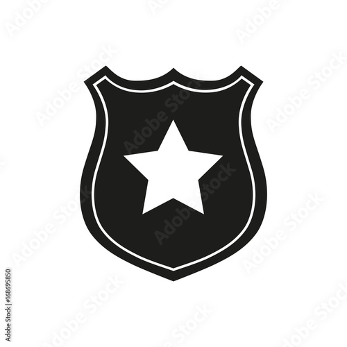 Policeman badge simple icon