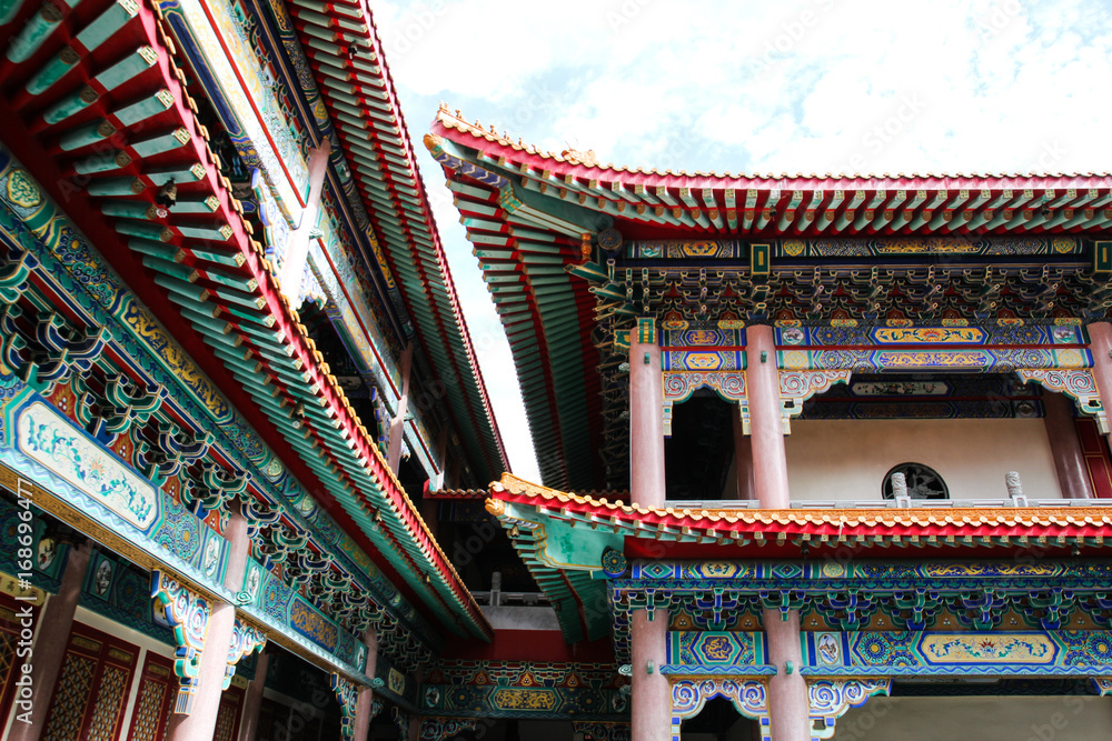 Traditional Chinese style temple at Wat Leng-Noei-Yi in Nonthaburi,Thailand. Traditional Chinese style temple at Wat Leng-Noei-Yi in Nonthaburi,Thailand.