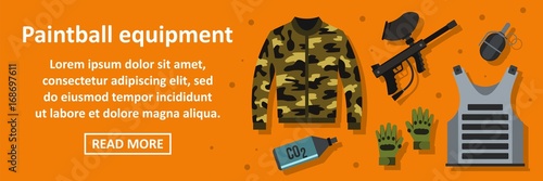 Paintball equipment banner horizontal concept