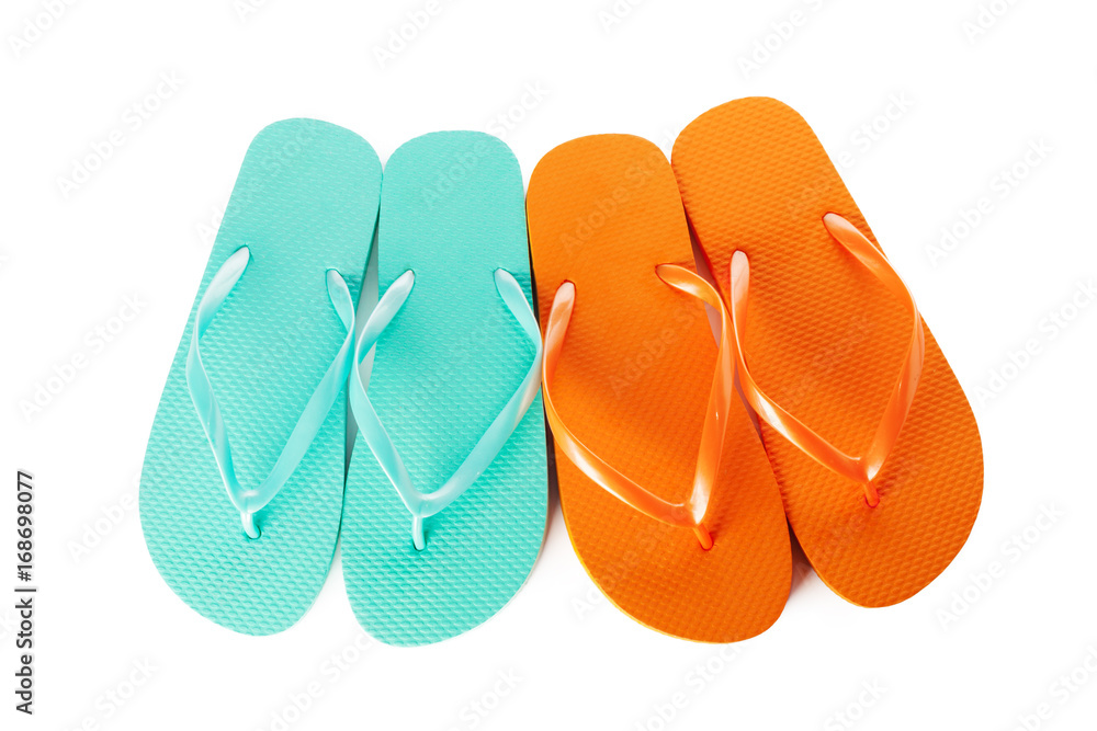 beach shoes isolated on white beach shoes isolated on white