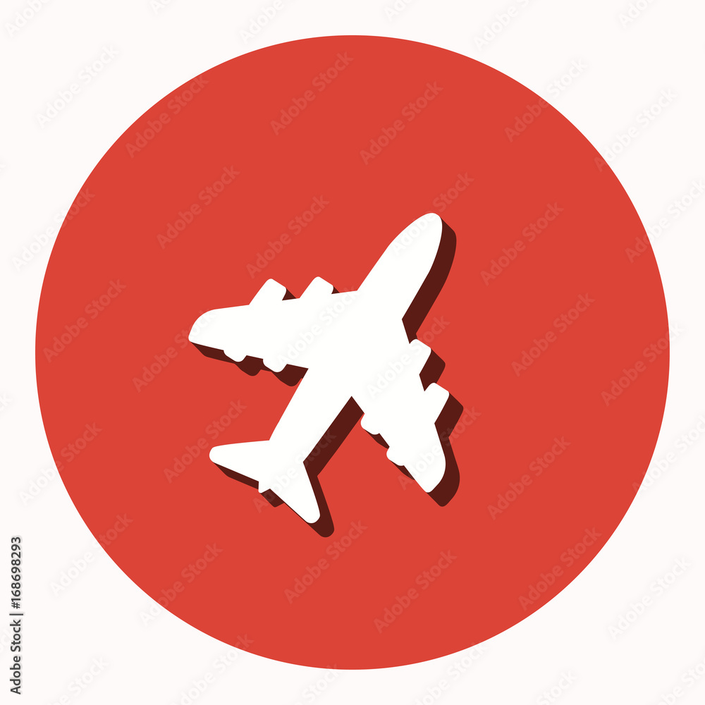 Airplane - vector icon. Airplane - vector icon.