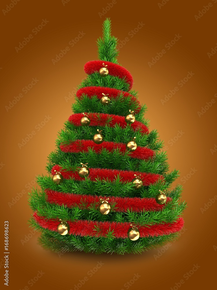 3d green Christmas tree 3d green Christmas tree