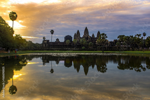 Angkor Wat is a temple complex in Cambodia and the largest religious monument in the world