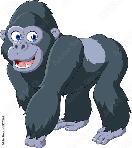 Cartoon silver back gorilla