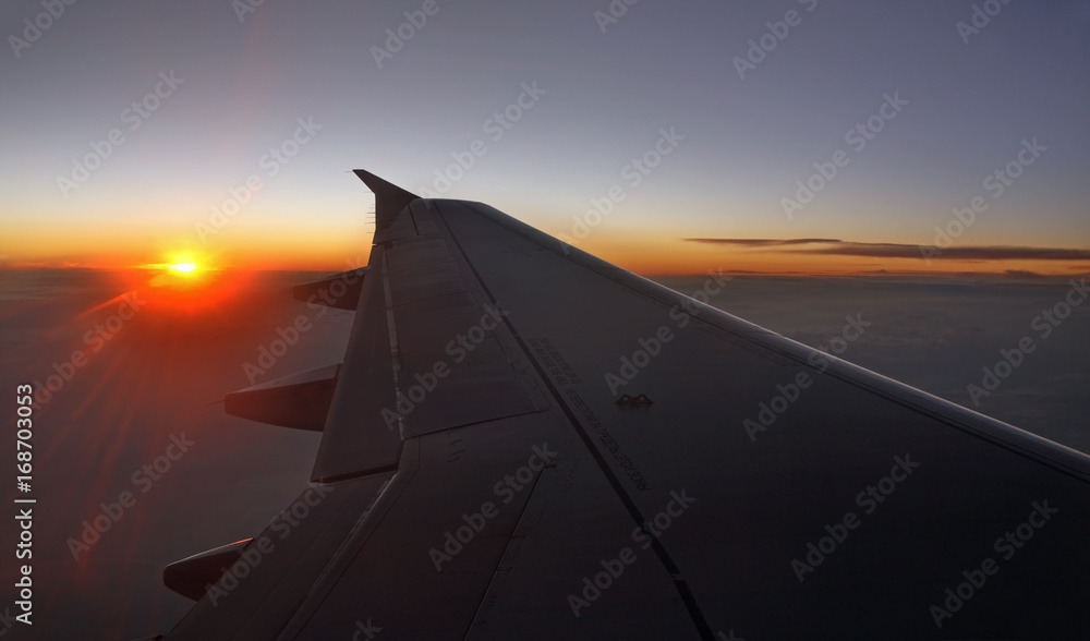 View from window of airplane View from window of airplane