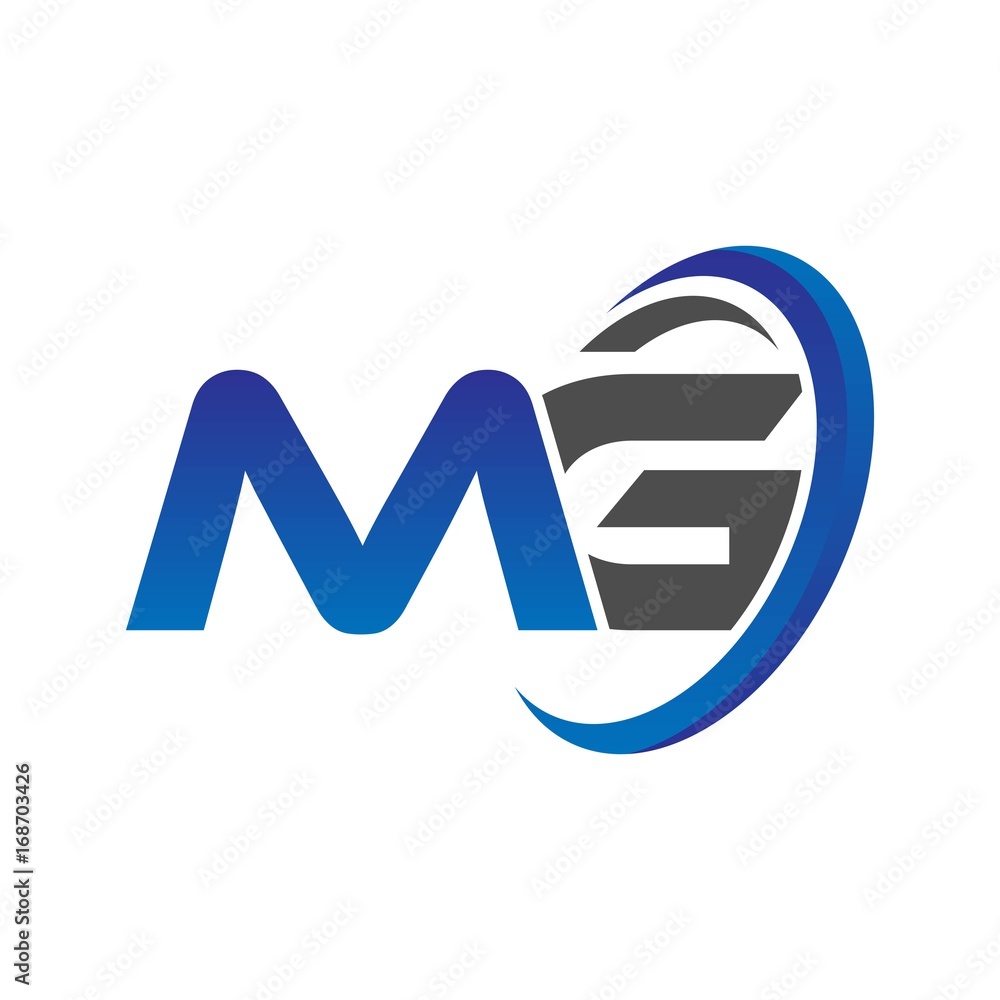 vector initial logo letters mg with circle swoosh blue gray vector initial logo letters mg with circle swoosh blue gray