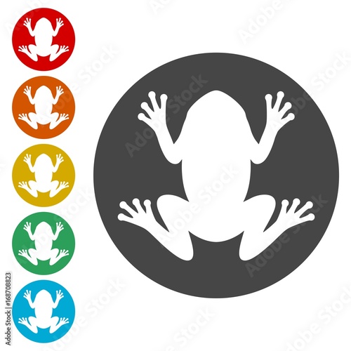 Frog icons set logo - Illustration 