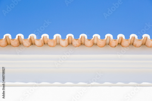 Typical roof eaves on Portugese property