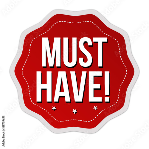 Must have label or sticker