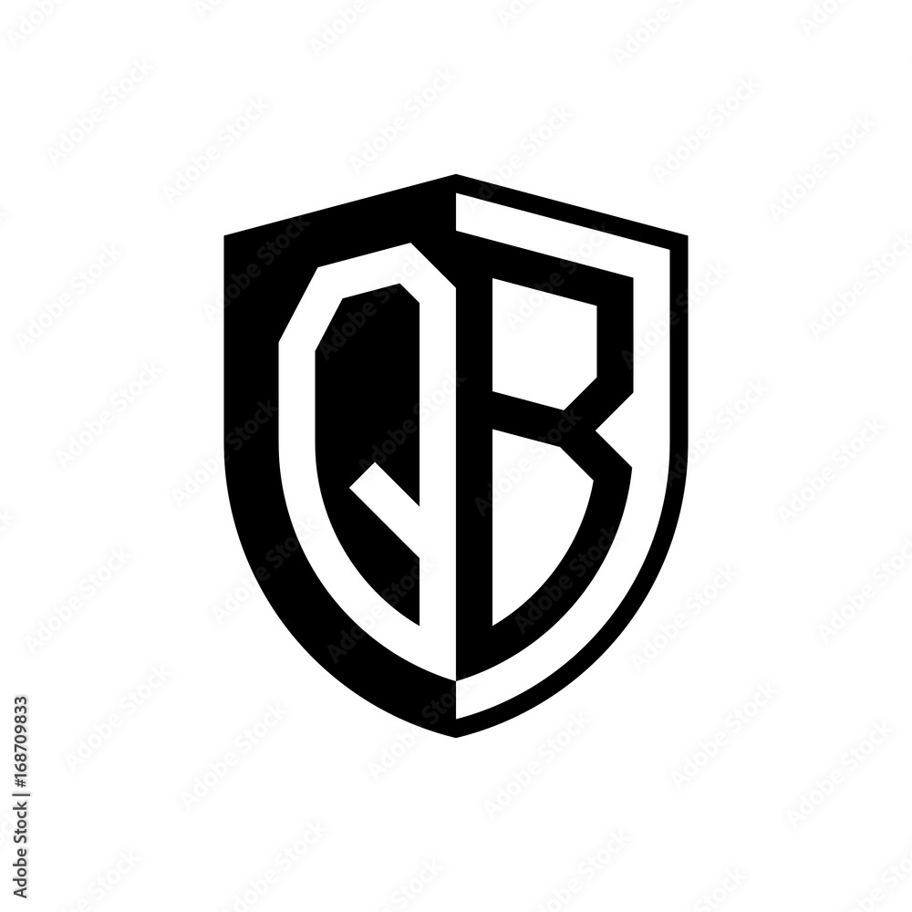 Initial two letter logo shield vector black Initial two letter logo shield vector black