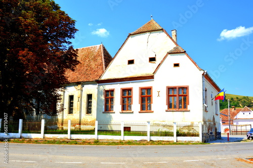 Typical rural landscape and peasant houses in  Vărd,Wierd, Viert, a saxon village in the commune Chirpăr from Sibiu County, Transylvania, Romania. photo