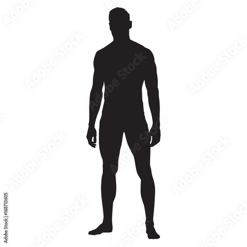 Man standing vector silhouette