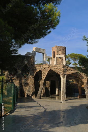Fototapeta Naklejka Na Ścianę i Meble -  Gaudi architecture in Barcelona, Spain. Travel Europe. Wanderlust.