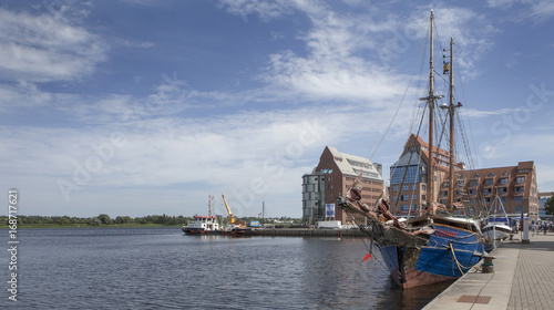City of Rostock Germany harbour. Baltic Sea Mecklenburg Vorpommern. Boats. Hansatic  City photo