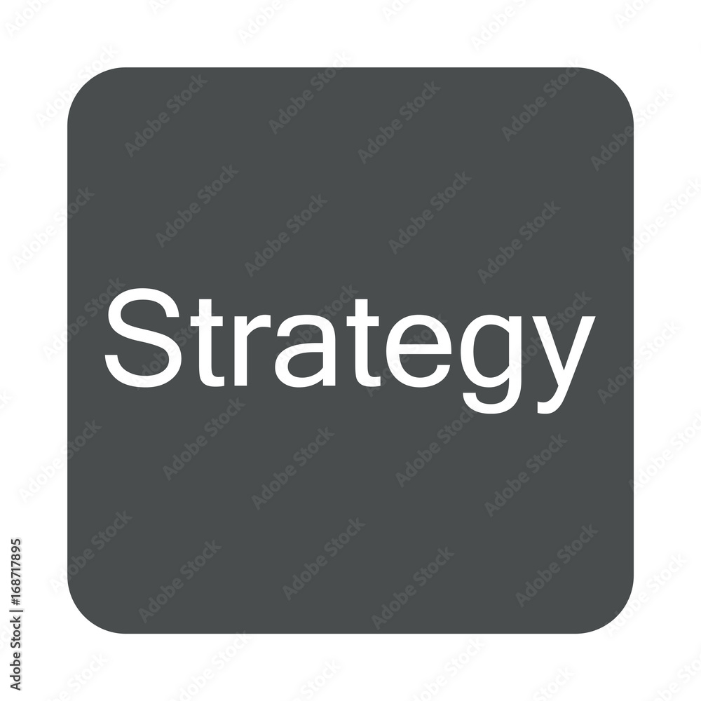 Icono plano Strategy en cuadrado gris Icono plano Strategy en cuadrado gris