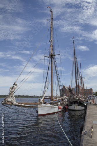 City of Rostock Germany harbour. Baltic Sea Mecklenburg Vorpommern. Boats. Hansatic  City photo