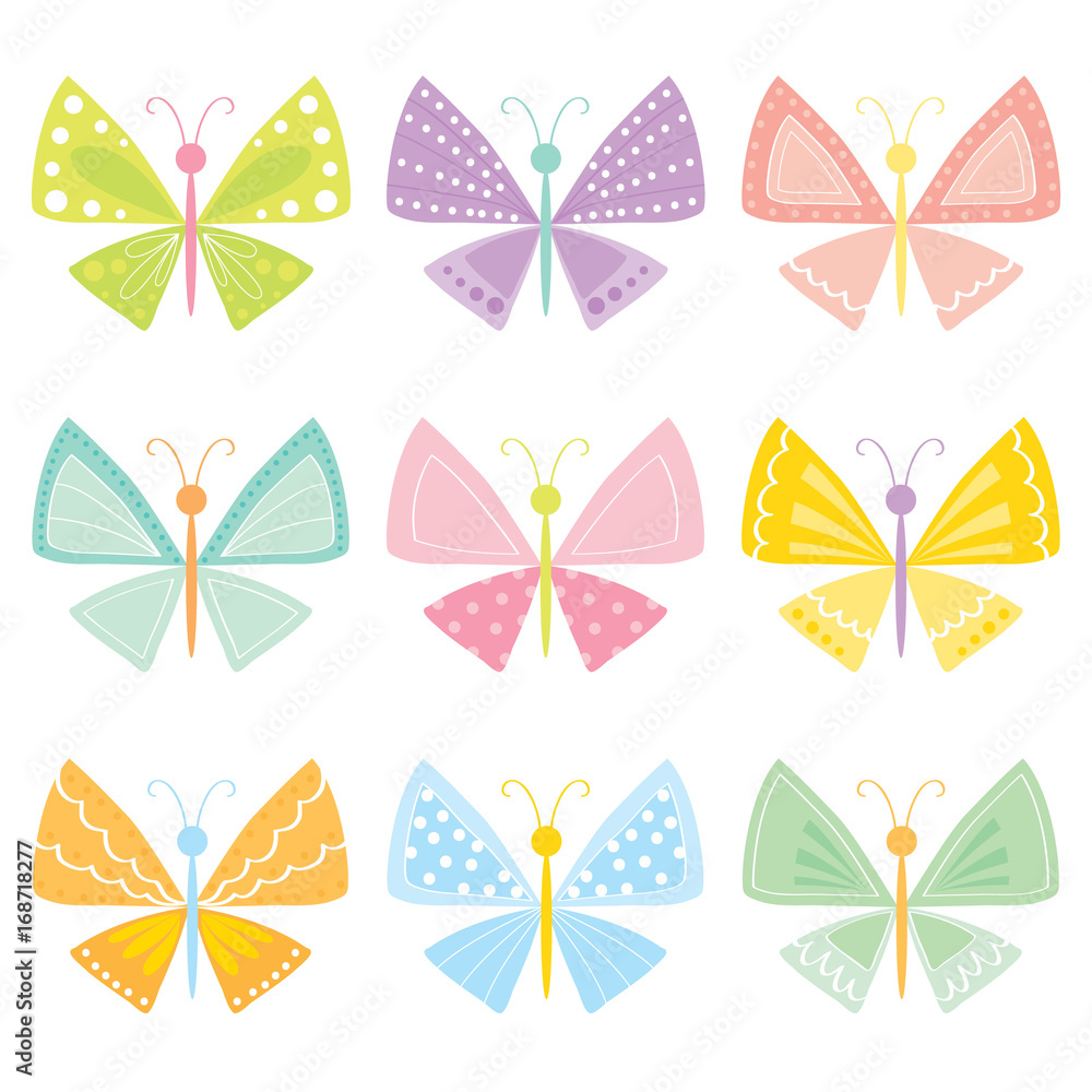 Cute butterflies collection Cute butterflies collection