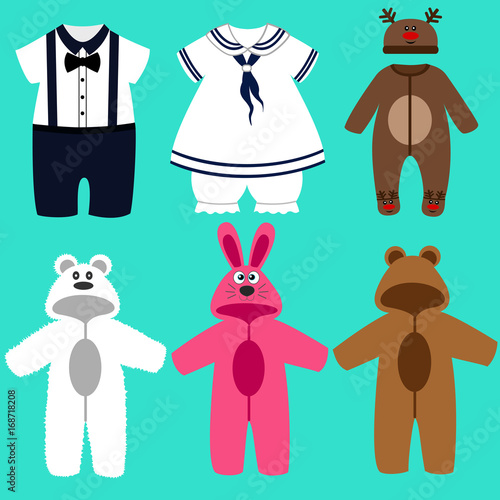 Baby clothes. Funny clothes.