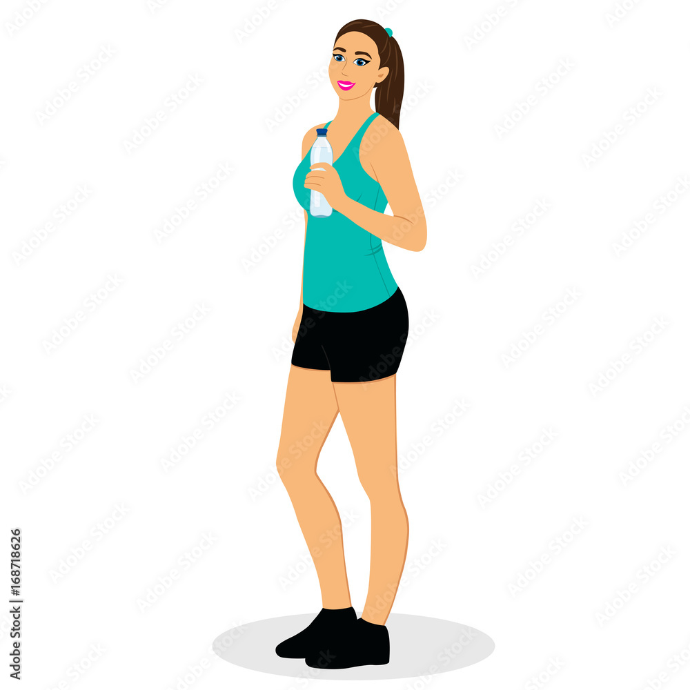 Healthy Lifestyle. Girl with water. Healthy Lifestyle. Girl with water.