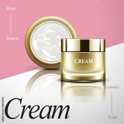 Cream jar design element