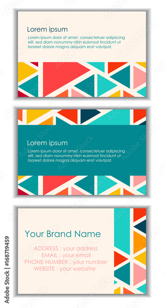 Abstract colorful creative business card template