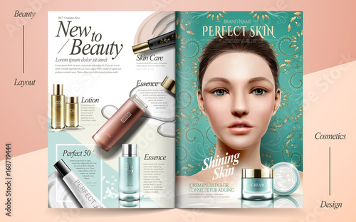Elegant skin care brochure design