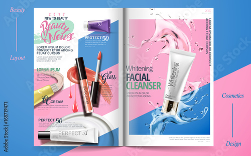 Vivid cosmetic brochure design