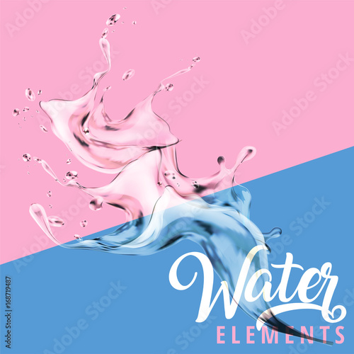 Splashing water elements © MITstudio