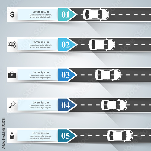 Abstract 3D digital illustration Infographic. Vector, eps 10