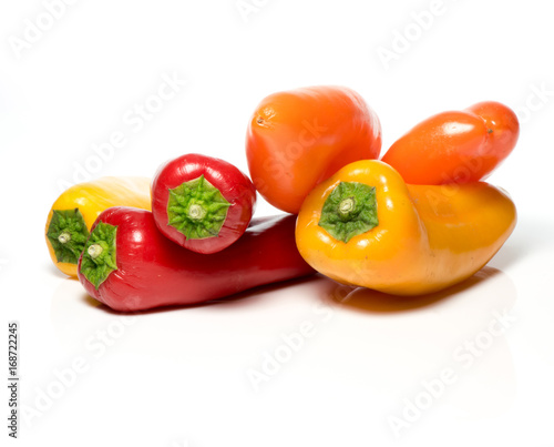 Multi colored chili peppers