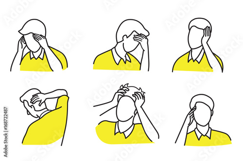 Man head pain