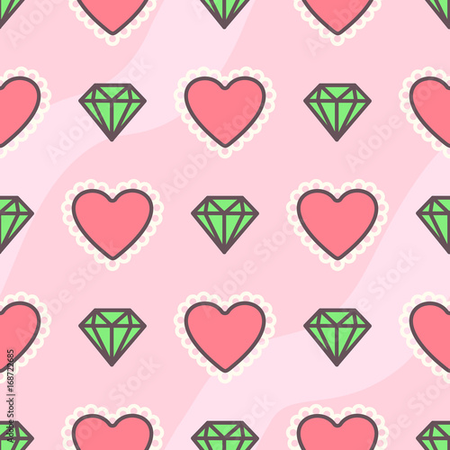 vector seamless pattern. Cute cartoone concept. 001