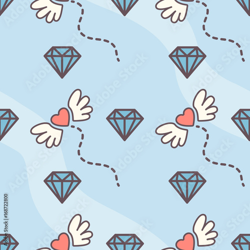vector seamless pattern. Cute cartoone concept. 004