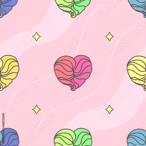 vector seamless pattern. Cute cartoone concept. 002