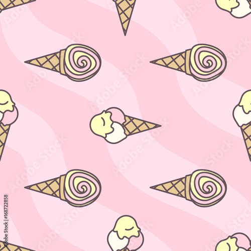 vector seamless pattern. Sweets concept. 034
