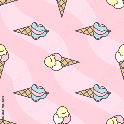 vector seamless pattern. Sweets concept. 033
