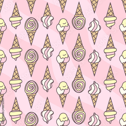 vector seamless pattern. Sweets concept. 027