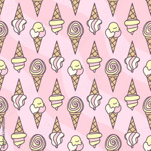 vector seamless pattern. Sweets concept. 026